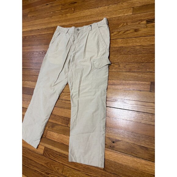Lands' End Mens Cargo Pants Size 36x26 Beige Nylon Cotton Outdoors Hiking - Picture 4 of 8